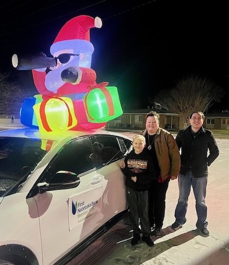 Staff from Stanton and Norfolk participated in the 2025 Stanton Downtown Business Coalition Parade of Lights.